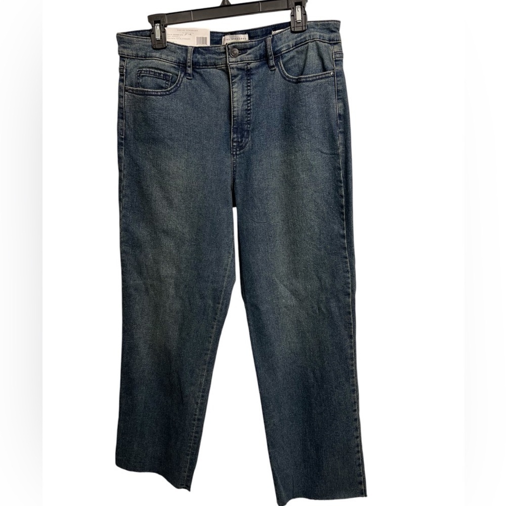 Social Standard by Sanctuary high-rise crop straight Jeans size 12 NWT raw hem